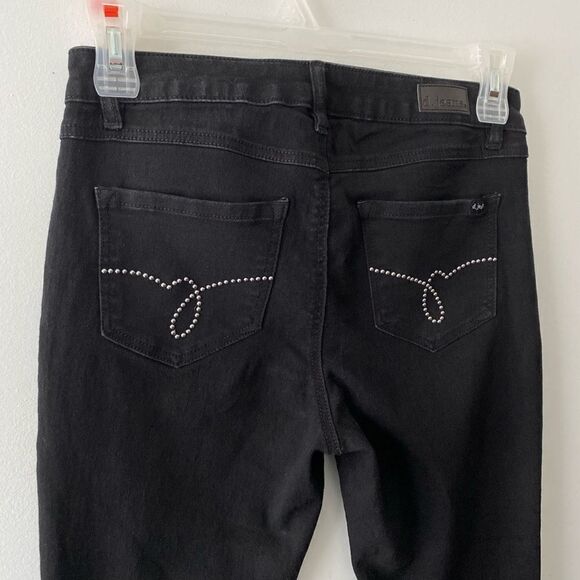 D.jeans cute black skinny jeans with studded pockets jeggings - Picture 5 of 7